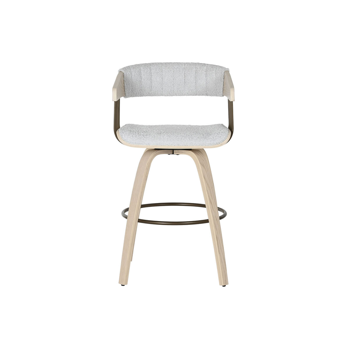 Matsalsstol Home ESPRIT Grå Polyester Trä 51 x 55 x 91 cm
